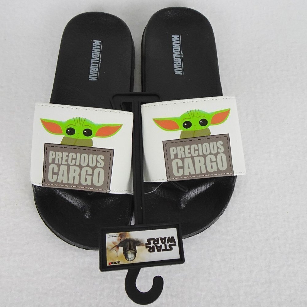 Star Wars Mandalorian Shoe Slides Sandals Slip On Kids Size 1 Pool Beach